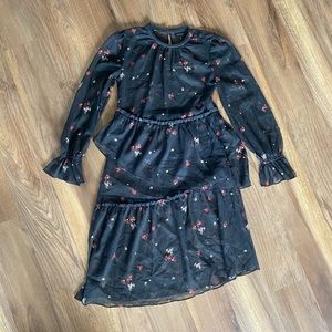 SOLD Who What Wear Floral Sheer Dress